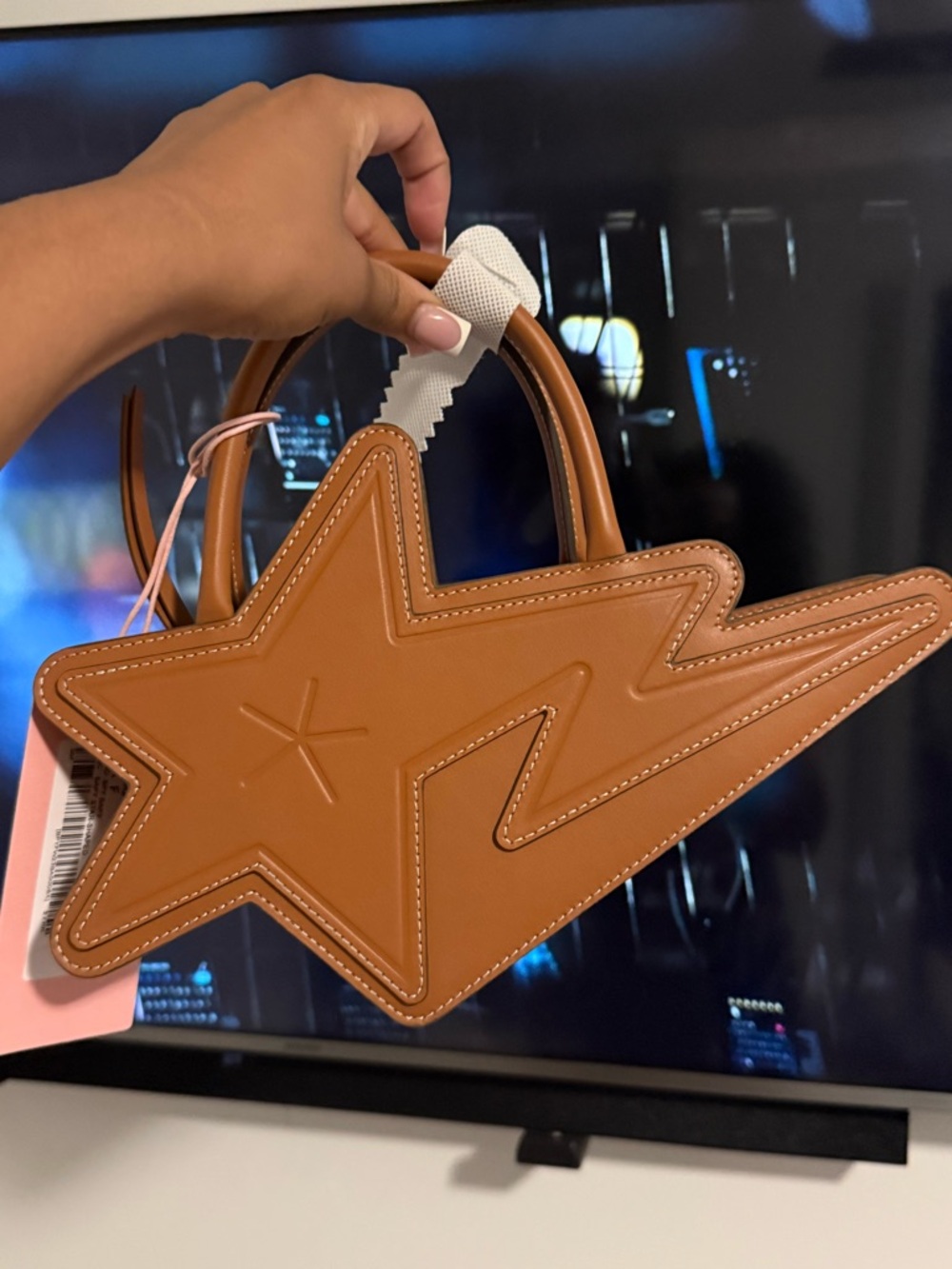 Bape Star-Shaped Mini Handbag in Brown